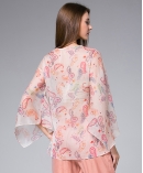 Flowers Printed silk Chiffon top